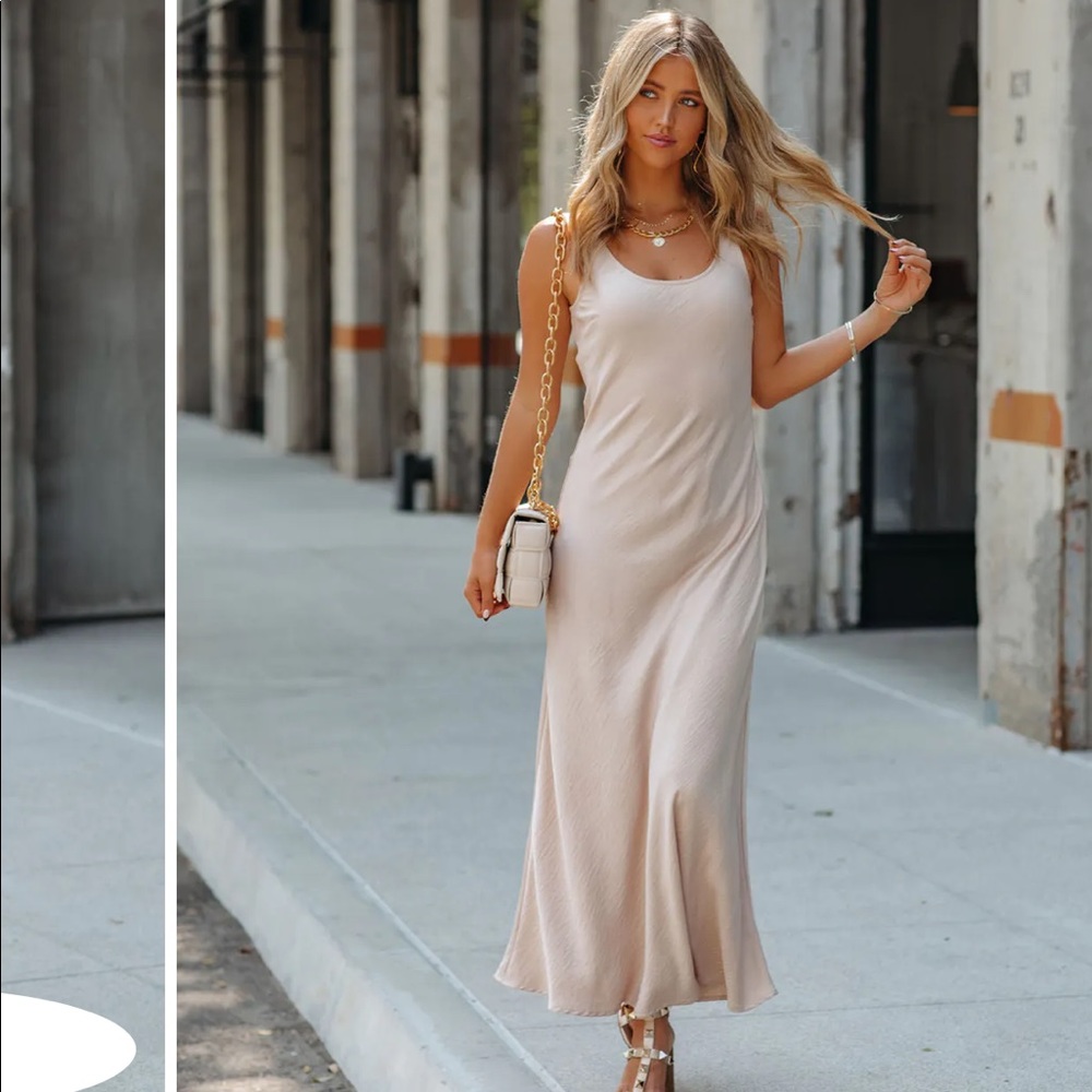 Satin maxi dress